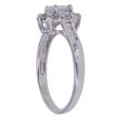 9ct White Gold Coated Cubic Zirconia Cluster Ring