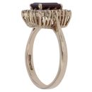 9ct Yellow Gold Cubic Zirconia and Garnet Fancy Ring