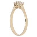 14ct Yellow Gold Cubic Zirconia Three Stone Ring