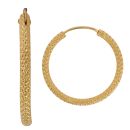 22ct Yellow Gold Dot Grain Hoop Earrings