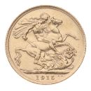 1915 George V Large Head UK Full Sovereign Coin