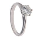 18ct White Gold 0.65ct Brilliant Cut Diamond Solitaire Ring