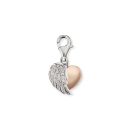 Angel Whisperer Heart Wing Charm
