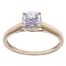 9ct Yellow Gold Cubic Zirconia Single Stone Ring