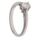 18ct White Gold 0.25ct Oval Cut Diamond Solitaire Ring