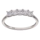 Silver Cubic Zirconia Five Stone Ring By Icesia