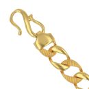 22ct Yellow Gold Textured Curb Bracelet 7.5"