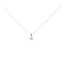 18ct White Gold Diamond Pendant And Chain  18"