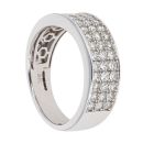 9ct White Gold 1.00ct Diamond Three Row Ring