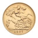 1907 Edward VII Large Head UK Half Sovereign Coin