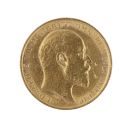 1908 Edward VII Large Head UK Half Sovereign Coin