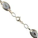 14ct Yellow and White Gold Greek Key Disc Chain 22"
