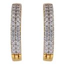 22ct Yellow Gold Cubic Zirconia Huggies Hoop Earrings