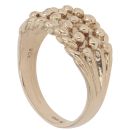 9ct Yellow Gold Three Row Keeper Ring