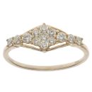 9ct Yellow Gold 0.50ct Brilliant Cut Diamond Cluster Ring