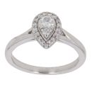 9ct White Gold 0.20ct Diamond Cluster Ring
