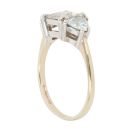 9ct Yellow Gold Moissanite Three Stone Ring