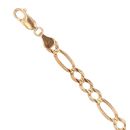 9ct Yellow Gold Figaro Bracelet 7.5"