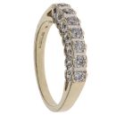 9ct Yellow Gold 0.25ct Brilliant Cut Diamond Half Eternity Ring