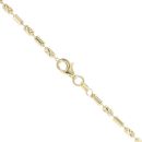 Gold Plated Silver Diamond Cut Bead Chain 20"