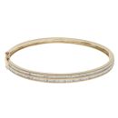 14ct Yellow Gold 1.00ct Baguette Cut Diamond Bangle
