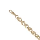 9ct Yellow Gold Patterned Acorn Bracelet 6"