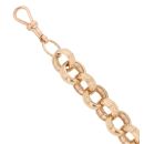 9ct Yellow Gold Patterned and Plain Belcher Bracelet 9"