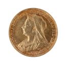 1896 Victoria Old Head UK Half Sovereign Coin