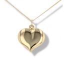 9ct Yellow Gold Heart Pendant And Chain
