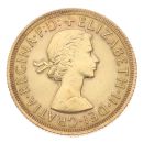 1966 Elizabeth II First Portrait UK Full Sovereign Coin