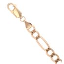 9ct Yellow Gold Figaro Bracelet 7.5"