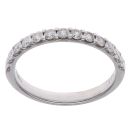 9ct White Gold 0.50ct Brilliant Cut Diamond Half Eternity Ring