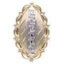 14ct Yellow Gold and White Gold Greek Key Ring
