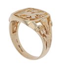 9ct Yellow Gold Dragon Signet Ring