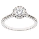 18ct White Gold 0.90ct Brilliant Cut Lab Grown Diamond Cluster Ring