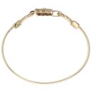 9ct Yellow Gold Amethyst Fancy Hinged Bangle