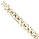 14ct Yellow Gold Monaco Curb Classic Plain Lock Bracelet 8.5"