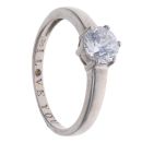9ct White Gold Cubic Zirconia Solitaire Ring