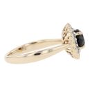 9ct Yellow Gold 0.40cts Diamond And Sapphire Ring
