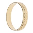 18ct Yellow Gold Patterned Wedding Band 4mm