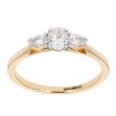 18ct Yellow Gold Certificated 3 Stone Diamond Ring