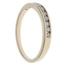 9ct Yellow Gold 0.25ct Brilliant Cut Diamond Half Eternity Ring