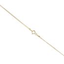 14ct Yellow Gold Cubic Zirconia And Pink Stone Flower Cluster Pendant And 18" Chain