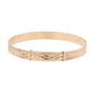 9ct Yellow Gold Patterned Expanding Bangle