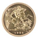 1982 Elizabeth II Decimal Portrait UK Half Sovereign Coin