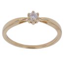 18ct Yellow Gold 0.10ct Brilliant Cut Diamond Solitaire Ring