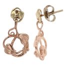 9ct Yellow And Rose Gold Tree Of Life Clogau Drop Earrings