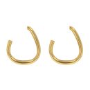 22ct Yellow Gold Open Loop Stud Earrings