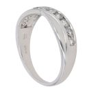 9ct White Gold 0.50ct Brilliant Cut Diamond Crossover Ring