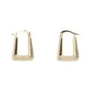 9ct Yellow Gold Diamond Cut Creole Earrings